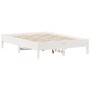 Massives Bettgestell aus weißem Kiefernholz, 120 x 190 cm von vidaXL, Betten und Lattenroste - Ref: Foro24-842723, Preis: 114...