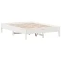 Solid white pine wood bed frame 120x190 cm by vidaXL, Beds and slatted bases - Ref: Foro24-842723, Price: 112,99 €, Discount: %