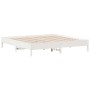 Solid white pine wood bed frame 180x200 cm by vidaXL, Beds and slatted bases - Ref: Foro24-842687, Price: 133,96 €, Discount: %
