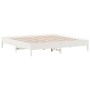 Massives Bettgestell aus weißem Kiefernholz, 180 x 200 cm von vidaXL, Betten und Lattenroste - Ref: Foro24-842687, Preis: 133...