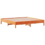 Estructura de cama madera maciza pino marrón cera 120x200 cm de vidaXL, Camas y somieres - Ref: Foro24-842685, Precio: 127,03...