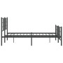 Estructura de cama cabecero y estribo metal negro 140x200 cm de vidaXL, Camas y somieres - Ref: Foro24-355580, Precio: 115,98...