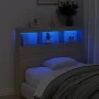 Cabecero de cama con LED roble Sonoma 120x17x102 cm de vidaXL, Cabeceros y pies de cama - Ref: Foro24-839191, Precio: 83,31 €...