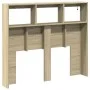 Bed headboard with LED Sonoma oak 120x17x102 cm by vidaXL, Headboards and footboards - Ref: Foro24-839191, Price: 83,31 €, Di...