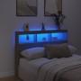 Bettkopfteil mit LED Sonoma-Eiche 140x17x102 cm von vidaXL, Kopf- und Fußteile - Ref: Foro24-839198, Preis: 82,75 €, Rabatt: %