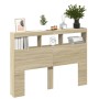 Bettkopfteil mit LED Sonoma-Eiche 140x17x102 cm von vidaXL, Kopf- und Fußteile - Ref: Foro24-839198, Preis: 82,75 €, Rabatt: %