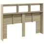 Cabecero de cama con LED roble Sonoma 140x17x102 cm de vidaXL, Cabeceros y pies de cama - Ref: Foro24-839198, Precio: 79,61 €...