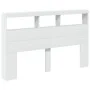 Bed headboard with white LED 160x17x102 cm by vidaXL, Headboards and footboards - Ref: Foro24-839203, Price: 115,77 €, Discou...
