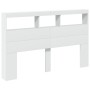 Cabecero de cama con LED blanco 160x17x102 cm de vidaXL, Cabeceros y pies de cama - Ref: Foro24-839203, Precio: 110,33 €, Des...