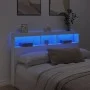 Bed headboard with white LED 160x17x102 cm by vidaXL, Headboards and footboards - Ref: Foro24-839203, Price: 115,77 €, Discou...