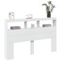 Bettkopfteil mit weißer LED 160x17x102 cm von vidaXL, Kopf- und Fußteile - Ref: Foro24-839203, Preis: 115,52 €, Rabatt: %