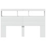 Cabecero de cama con LED blanco 160x17x102 cm de vidaXL, Cabeceros y pies de cama - Ref: Foro24-839203, Precio: 110,33 €, Des...
