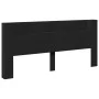 Cabecero de cama con LED negro 220x16,5x103,5 cm de vidaXL, Cabeceros y pies de cama - Ref: Foro24-839274, Precio: 95,99 €, D...