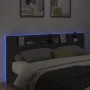 Cabecero de cama con LED negro 220x16,5x103,5 cm de vidaXL, Cabeceros y pies de cama - Ref: Foro24-839274, Precio: 95,99 €, D...