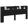 Bettkopfteil mit schwarzer LED 220x16,5x103,5 cm von vidaXL, Kopf- und Fußteile - Ref: Foro24-839274, Preis: 97,27 €, Rabatt: %