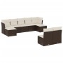 Garden sofa set 9 pieces and brown synthetic rattan cushions by vidaXL, Garden sets - Ref: Foro24-3250112, Price: 537,98 €, D...
