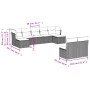 Garden sofa set 9 pieces and brown synthetic rattan cushions by vidaXL, Garden sets - Ref: Foro24-3250112, Price: 537,98 €, D...