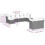 Set mit 9 Gartensofas und Kissen synthetisches Rattanbraun von vidaXL, Gartensets - Ref: Foro24-3250152, Preis: 570,83 €, Rab...