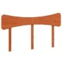 Cabecero de cama madera maciza de pino marrón cera 140 cm de vidaXL, Cabeceros y pies de cama - Ref: Foro24-844780, Precio: 3...