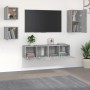 Set de muebles para TV 5 pzas madera contrachapada gris Sonoma