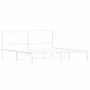 Estructura de cama de metal con cabecero blanco 180x200 cm de vidaXL, Camas y somieres - Ref: Foro24-376279, Precio: 106,99 €...