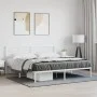 Estructura de cama de metal con cabecero blanco 180x200 cm de vidaXL, Camas y somieres - Ref: Foro24-376279, Precio: 106,99 €...