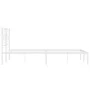 Estructura de cama de metal con cabecero blanco 180x200 cm de vidaXL, Camas y somieres - Ref: Foro24-376279, Precio: 106,99 €...