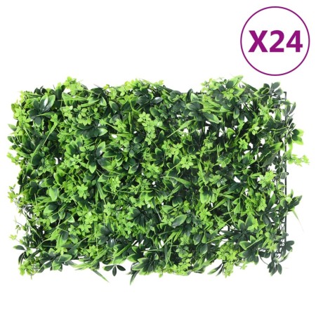   Valla de hojas artificiales 24 uds verde 40x60 cm de vidaXL, Jardín - Ref: Foro24-366645, Precio: 224,96 €, Descuento: %