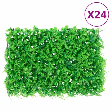   Valla de hojas de helecho artificial 24 uds verde 40x60 cm de vidaXL, Jardín - Ref: Foro24-366647, Precio: 174,55 €