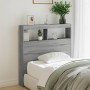 Bed headboard with LED light Sonoma gray 100x17x102 cm by vidaXL, Headboards and footboards - Ref: Foro24-839187, Price: 73,4...
