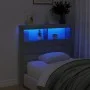 Bed headboard with LED light Sonoma gray 100x17x102 cm by vidaXL, Headboards and footboards - Ref: Foro24-839187, Price: 72,2...