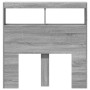 Bed headboard with LED light Sonoma gray 100x17x102 cm by vidaXL, Headboards and footboards - Ref: Foro24-839187, Price: 73,4...