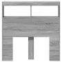 Bed headboard with LED light Sonoma gray 100x17x102 cm by vidaXL, Headboards and footboards - Ref: Foro24-839187, Price: 72,2...
