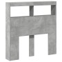 Bettkopfteil in Betongrau mit LED-Licht, 100 x 17 x 102 cm von vidaXL, Kopf- und Fußteile - Ref: Foro24-839185, Preis: 60,62 ...