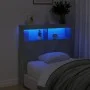 Concrete gray bed headboard with LED light 100x17x102 cm by vidaXL, Headboards and footboards - Ref: Foro24-839185, Price: 59...