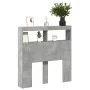 Concrete gray bed headboard with LED light 100x17x102 cm by vidaXL, Headboards and footboards - Ref: Foro24-839185, Price: 59...