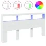 Kopfteil mit weißem LED-Licht 200x17x102 cm von vidaXL, Kopf- und Fußteile - Ref: Foro24-839217, Preis: 124,04 €, Rabatt: %