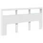 Cabecero de cama con luz LED blanco 200x17x102 cm de vidaXL, Cabeceros y pies de cama - Ref: Foro24-839217, Precio: 124,01 €,...