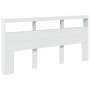 Headboard with white LED light 200x17x102 cm by vidaXL, Headboards and footboards - Ref: Foro24-839217, Price: 126,22 €, Disc...