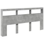 Betongraues Kopfteil mit LED-Licht 200x17x102 cm von vidaXL, Kopf- und Fußteile - Ref: Foro24-839220, Preis: 109,30 €, Rabatt: %