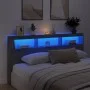 Betongraues Kopfteil mit LED-Licht 200x17x102 cm von vidaXL, Kopf- und Fußteile - Ref: Foro24-839220, Preis: 107,61 €, Rabatt: %