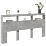 Betongraues Kopfteil mit LED-Licht 200x17x102 cm von vidaXL, Kopf- und Fußteile - Ref: Foro24-839220, Preis: 109,30 €, Rabatt: %