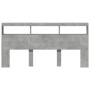 Betongraues Kopfteil mit LED-Licht 200x17x102 cm von vidaXL, Kopf- und Fußteile - Ref: Foro24-839220, Preis: 109,30 €, Rabatt: %