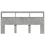 Betongraues Kopfteil mit LED-Licht 200x17x102 cm von vidaXL, Kopf- und Fußteile - Ref: Foro24-839220, Preis: 107,61 €, Rabatt: %
