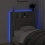 Bed headboard with LED light Sonoma gray 100x16.5x103.5 cm by vidaXL, Headboards and footboards - Ref: Foro24-839236, Price: ...