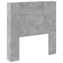 Betongraues Bettkopfteil mit LED-Licht 100 x 16,5 x 103,5 cm von vidaXL, Kopf- und Fußteile - Ref: Foro24-839234, Preis: 71,6...