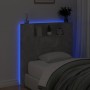 Betongraues Bettkopfteil mit LED-Licht 100 x 16,5 x 103,5 cm von vidaXL, Kopf- und Fußteile - Ref: Foro24-839234, Preis: 71,6...