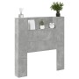 Betongraues Bettkopfteil mit LED-Licht 100 x 16,5 x 103,5 cm von vidaXL, Kopf- und Fußteile - Ref: Foro24-839234, Preis: 71,6...