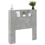 Concrete gray bed headboard with LED light 100x16.5x103.5 cm by vidaXL, Headboards and footboards - Ref: Foro24-839234, Price...