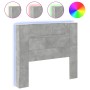 Bettkopfteil in Betongrau mit LED-Licht, 120 x 16,5 x 103,5 cm von vidaXL, Kopf- und Fußteile - Ref: Foro24-839241, Preis: 70...